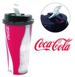 Copo com tampa flip de plastico coca cola 700ml - Plasutil