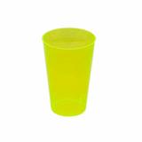 Copo cristal 300ml amarelo neon 10un / 10un / amalu