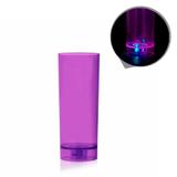 Copo de Acrílico Long Drink com Led Roxo 350ml - Festabox
