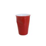 Copo de cerâmica mondoceram gourmet plastic 240 ml - vermelho