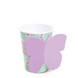 Copo de Papel Descartável Jardim das Borboletas 240ml 08 unidades Cromus