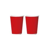 Copo de Papel Descartável Liso Vermelho 180ml c/ 8un Regina