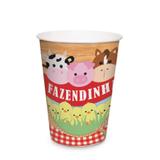 Copo de Papel Fazendinha 240 ml 08 unidades Cromus - Festabox