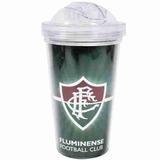 Copo De Plástico Com Canudo 450ml - Fluminense - Mileno