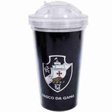 Copo De Plástico Com Canudo 450ml - Vasco - Mileno