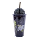 Copo De Plástico Com Canudo Batman 450ml - Liga Da Justiça - Village
