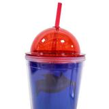 Copo De Plástico Com Canudo Superman 450ml - Liga Da Justiça - Village