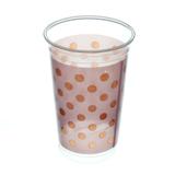 Copo de Plástico Descartável Mania Poá Rosa 300ml Pacote com 30 Unidades Prafesta