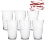 Copo de Suco Calderetta Durável Cristal 500ml 6 unidades Bezavel - Festabox