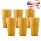 Copo de Suco Calderetta Durável Dourado Leitoso 500ml 6 unidades Bezavel - Festabox