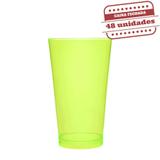 Copo de Suco Calderetta Durável Verde Neon 500ml 48 unidades Bezavel - Festabox