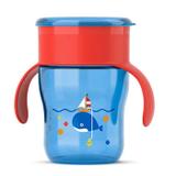 Copo de Treinamento Avent 260ml Azul e Vermelho 360º 12m+
