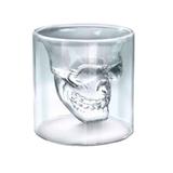 Copo De Vidro Caveira 70ml - Versare anos dourados