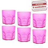 Copo de Whisky Durável Rosa Neon 340ml 6 unidades Bezavel - Festabox