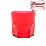 Copo de Whisky Durável Vermelho 340ml 75 unidades Bezavel - Festabox
