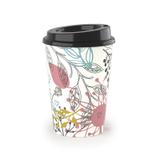 Copo Decorado Flor Tampa e Bico 320 ml Take Away - Plasutil