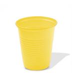 Copo Descartável Simples de 200 ml Amarelo pacote com 50 unid. - Laurifestas
