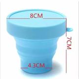 Copo Dobrável De Silicone Retrátil Dobrável Ecológico Azul - Coisaria