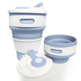 Copo Eco Retrátil de Silicone 350ml Azul Claro - Ekological