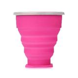 Copo Eco Retrátil Dobrável De Silicone Rosa 200ml - Ekological