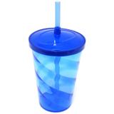 Copo Euphoria 700ml com Tampa e Canudo - Azul - Neoplas