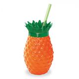 Copo Formato de Abacaxi com Canudo Capacidade 500 Ml Injetemp