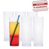 Copo Long Drink Slim Durável Cristal 260ml 6 unidades Bezavel - Festabox