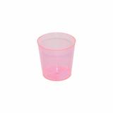 Copo mini cristal 25ml rosa neon 10un / 10un / amalu