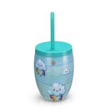 Copo Nuvem com Canudo 650 Ml Azul Chuva de Amor Injetemp