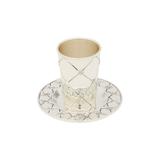 Copo Para Vinho Com Prato Em Zamac Xadrez Prestige