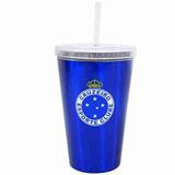 Copo Plástico Canudo 500ml - Cruzeiro - Mileno