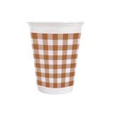 Copo Plástico Xadrez Marrom 200ml c/ 25 unidades - Trik trik