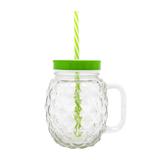 Copo Pote De Vidro Com Canudo Pineapple - Urban