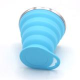 Copo Retrátil de Silicone Azul 270ml - Ekological