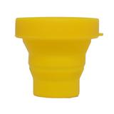 Copo Retrátil De Silicone Com Tampa 150 Ml Pinheiro Dourado Amarelo