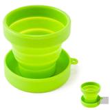 Copo Retrátil de Silicone Com Tampa 150ml MC Verde