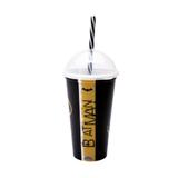 Copo Shake Batman com canudo 500ml - Plasutil