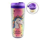 Copo silhueta Para Viagem 300ml Unicornio Galaxia 10022864 - Zona criativa