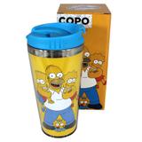 Copo Térmico 450ml c/ Tampa - Família Simpsons - Zona criativa