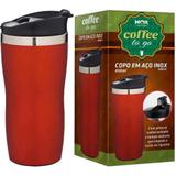 Copo Térmico Aço Inox 450ml Coffee To Go Vermelho - Mor