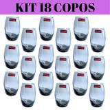 Copo Vidro 450ml (Suco, água) BELLAGIO kit com 18 Cinza - Casa linda