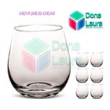 Copo Vidro 450ml (Suco água) VIENA COLOR jogo c/ 6 Cinza - Viena solid color