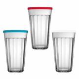 Copo vidro americano 450ml c/tampa 2910 / un / martins
