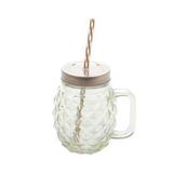COPO VIDRO CANUDO PINEAPPLE COBRE 9X912,5cm 540ml - Urban