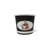 Copos de Papel Biodegradável 80ml Preto Estampado - Icafé
