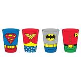 Copos de Vidro Superman Mulher Maravilha Batman e Robin - Body (Set com 4) - DC Comics - Urban