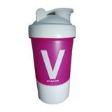 Coqueteleira - 400ml 2 Dose Rosa - Vitafor