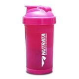 Coqueteleira - 600ml Rosa 2 doses - Nutrata