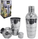 Coqueteleira / shakeira de inox linha luxo 500ml na caixa - Satyam