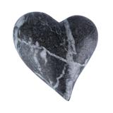 Coração Decorativo em Cerâmica Marble Heart Cinza Grande - Urban